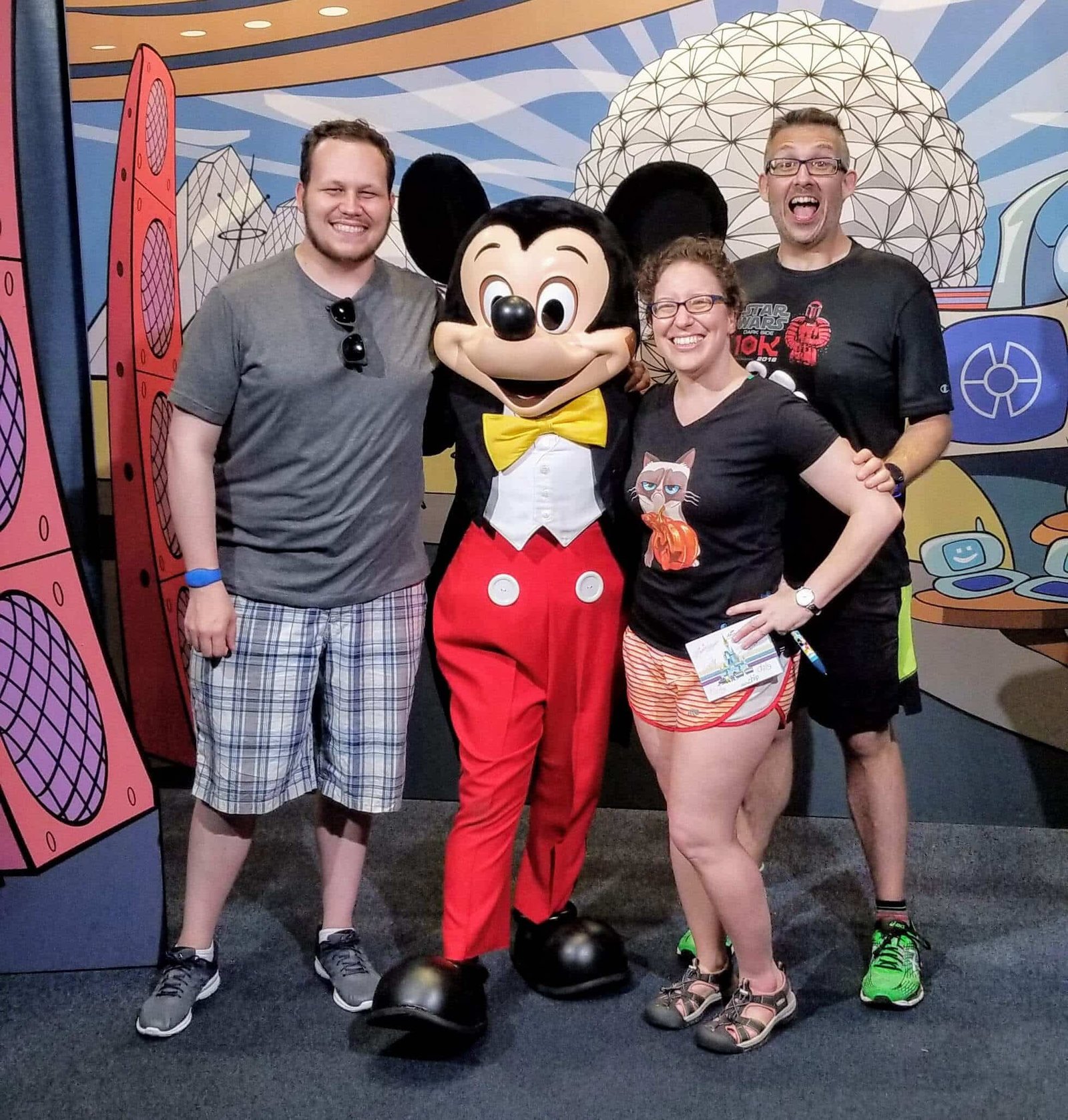 meeting mickey mouse at disney was like meeting a celebrity. It was weird and awesome and I didn't expect that.